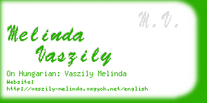 melinda vaszily business card